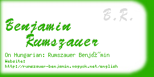 benjamin rumszauer business card